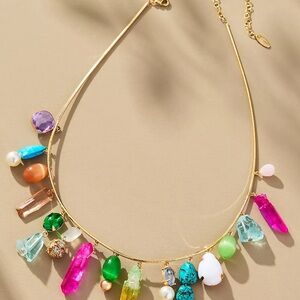 Anthropologie Large Rock Collar Necklace
